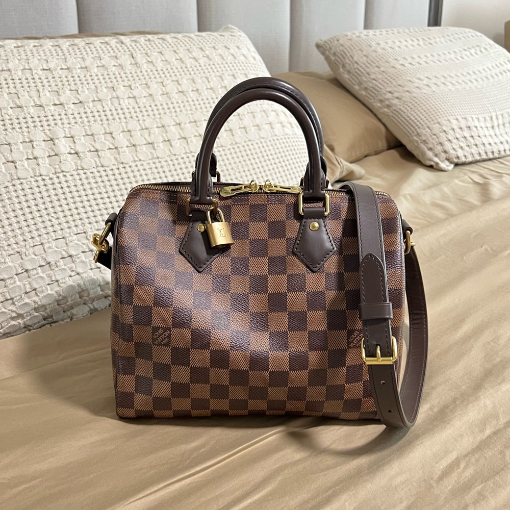 Preloved Louis Vuitton Damier Speedy Bandouliere Hand/Shoulder/Crossbody Bag
